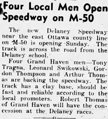 old news article for luke Dehaan Delaney Speedway, Grand Rapids